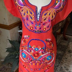 Vibrant Embroidered Dress